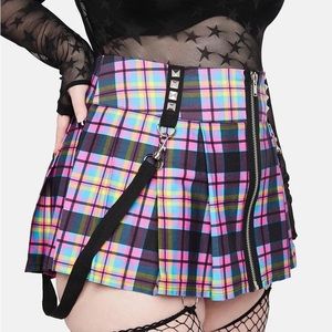 Paint the town plaid skirt